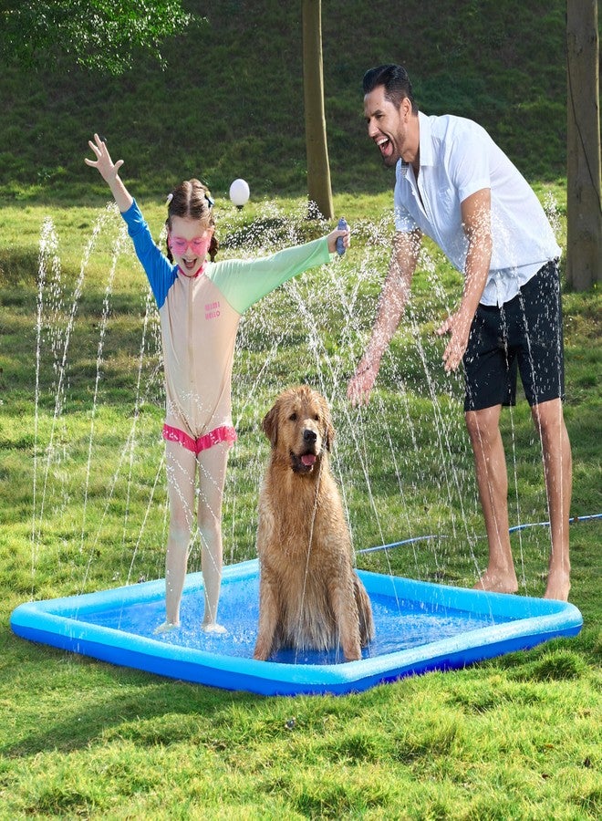 SLOOSH 60" Non-Slip Splash Pad Sprinkler - Summer Water Toys Sprinkler Mat for Kids Toddlers Dogs, Outdoor Backyard Pool Party Decor Outside Water Games Fountain Wading Baby Pool Boys Girls Gifts - Image 1