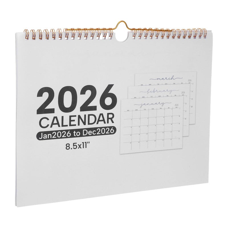 SAFIGLE 2026 Monthly Wall Calendar 12 Month Hanging Black Planner - Image 2