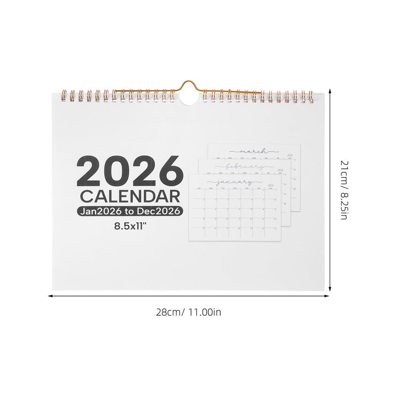 SAFIGLE 2026 Monthly Wall Calendar 12 Month Hanging Black Planner - Image 3
