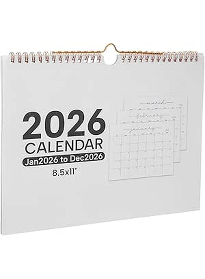 SAFIGLE 2026 Monthly Wall Calendar 12 Month Hanging Black Planner - Image 1