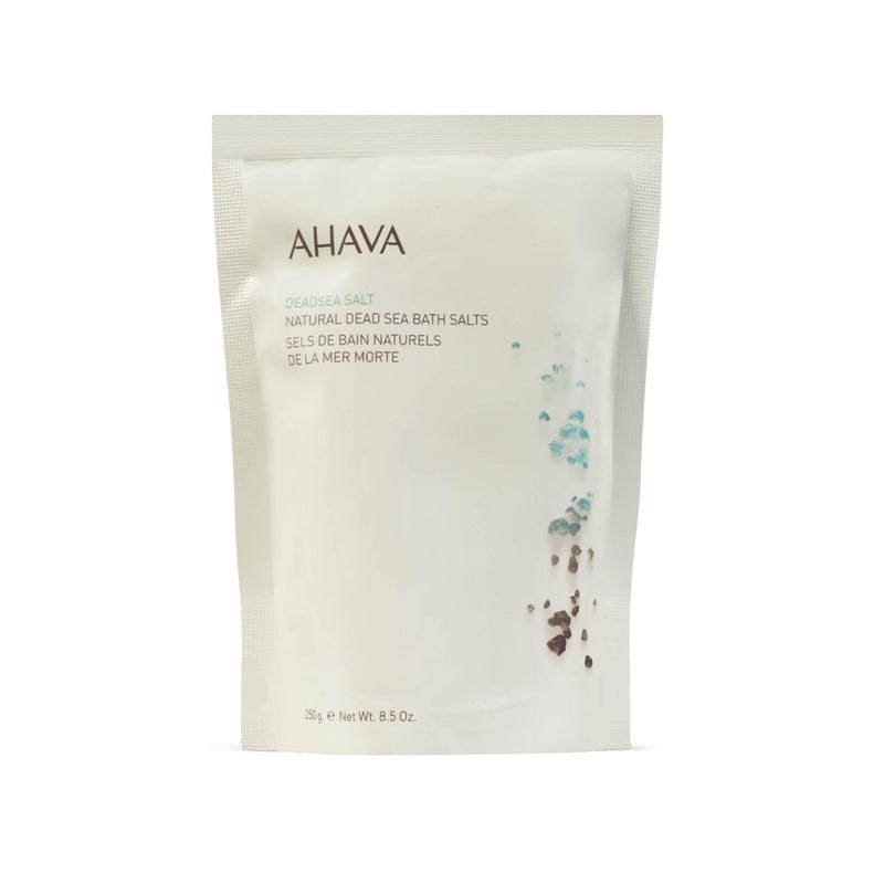 ملح حمام معادن البحر الميت من AHAVA للاسترخاء العميق للجسم والعقل يعزز الرطوبة وينعم ويخفف آلام العضلات مدعوم بملح البحر الميت الحصري أوز 85