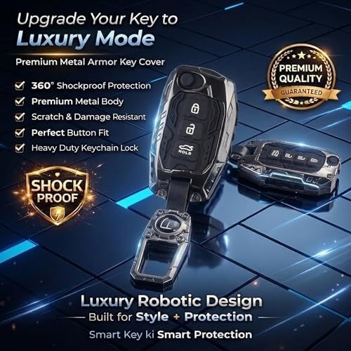 Coll of Fest Car Key Cover Compatible with Hyundai Creta, Venue, Tucson, Alcazar, i20, Grand i10 Nios, Aura, Xcent, Exter 3-Button Smart Flip Key (Transformer Armour Series) - Image 3