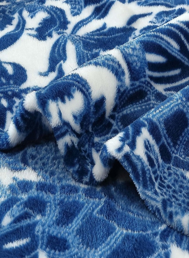 Tommy Bahama - Throw Blanket, Plush Fleece Bedding, Tropical Bedding Set for Bed or Couch (Turtle Bay Blue, 50" x 70") - Image 3