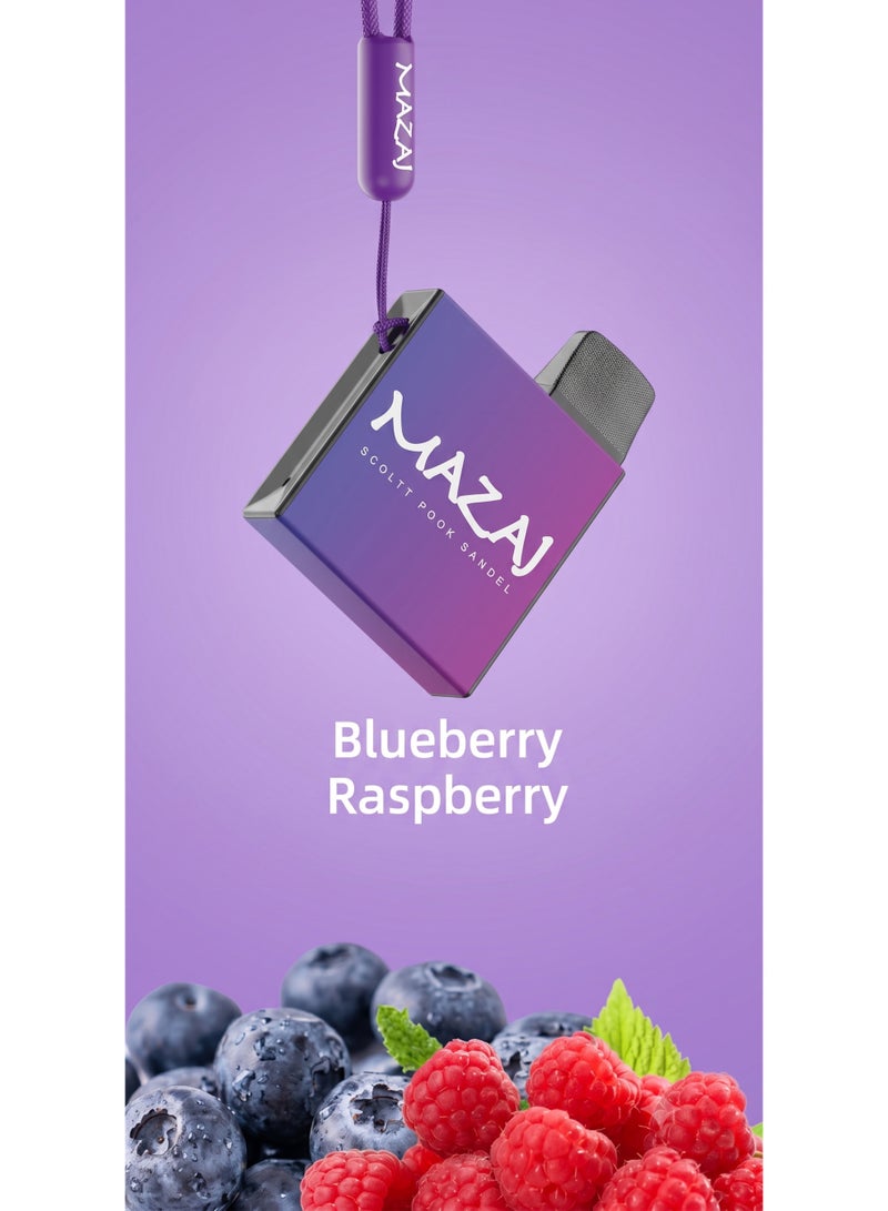 Mazaj Blueberry Raspberry Mini 900 Puffs 20mg Disposable Vape - Image 2
