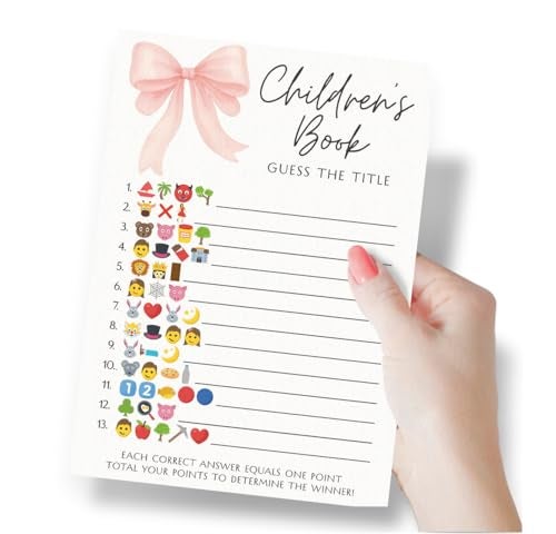 Printed Party Baby Shower Games for Girl – Pink Bow Design, Set of 4 Fun Activities for 30 Guests, Includes Double-Sided Bingo, Icon Guessing Game, Who Knows Mommy Cards, and Mommy or Daddy Guess Who - Image 3