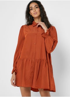 GLAMOROUS Tiered Shirt Dress  - Image 1