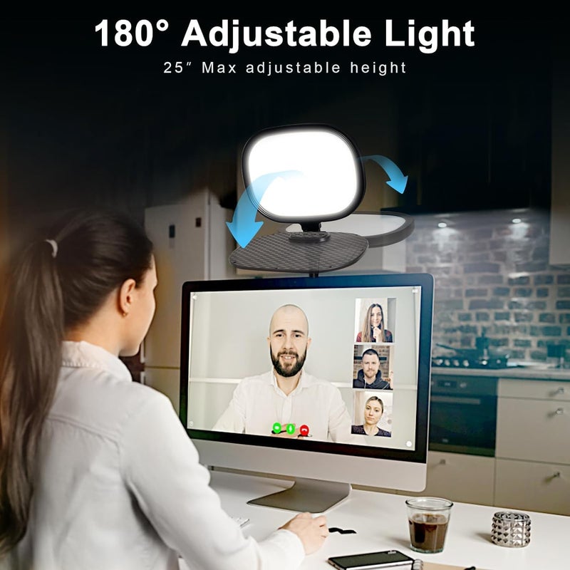 Adofys Slab Key Light for Video Shooting YouTube, Tripod Stand with Light Five Color Temperatures 3200K-5600K, Adjustable Brightness 1455 Lumens, CRI 95+ with Extendable Stand for Content Creation. - Image 4