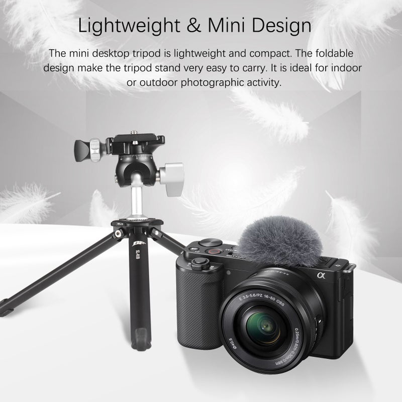 BAFANG Desktop Tripod Stand with 360° Panoramic Inverted Ballhead Full Metal 5kg/11lbs Load Capacity for Vlog Video Recording Accessories - Image 3
