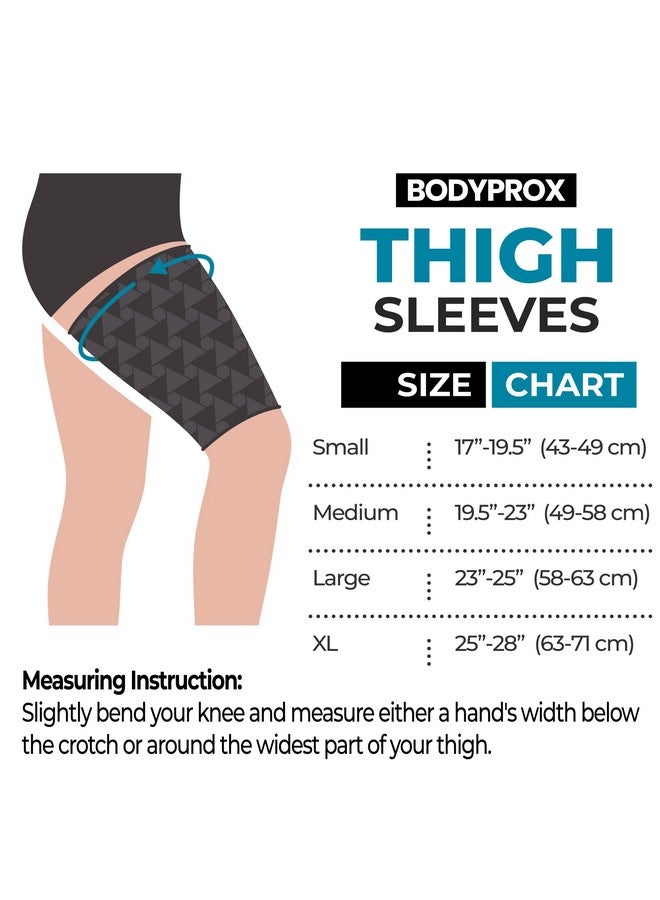 Bodyprox Thigh Compression Sleeve (1 Pair), Hamstring Compression Sleeve for Men and Women (X-Large) - Image 2