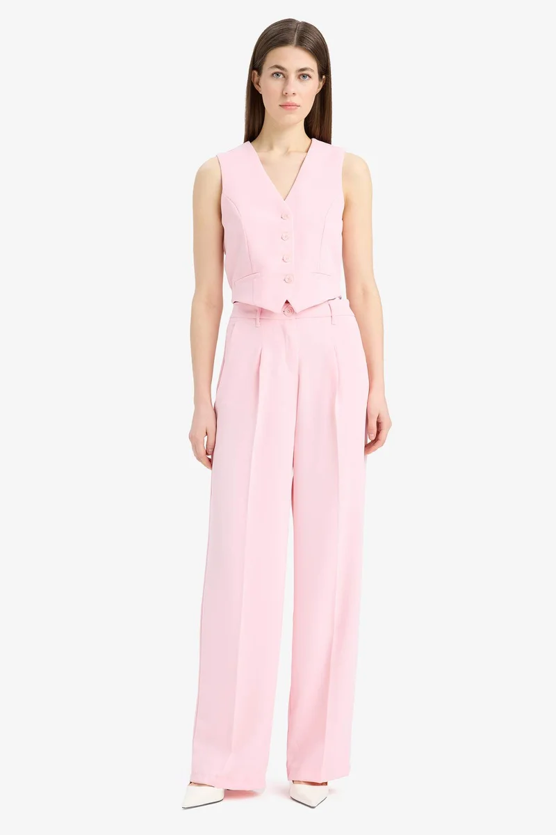 Defacto Regular Fit V Neck Crepe Blazer Vest
