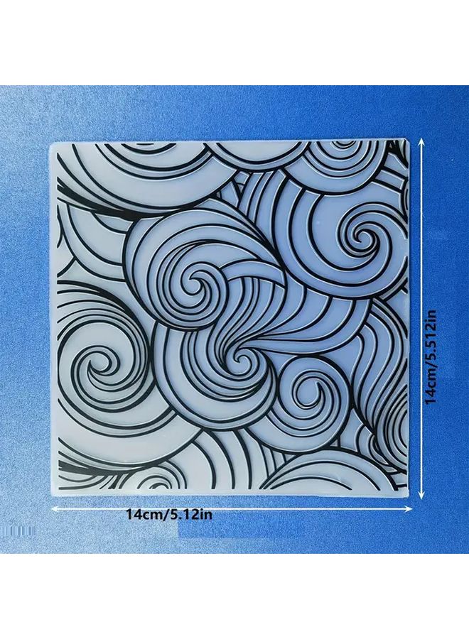 Nautical Wave Embossing Folder 5.91x5.91 Inch For DIY Card Making Scrapbooking Paper Art - Image 3