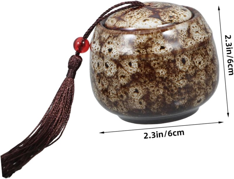 VOSAREA Keepsake Ceramic Pet Urn for Ashes Mini Memorial Urn for Cats and Dogs for Small Pets Elegant Design for Cherished Memories - Image 2