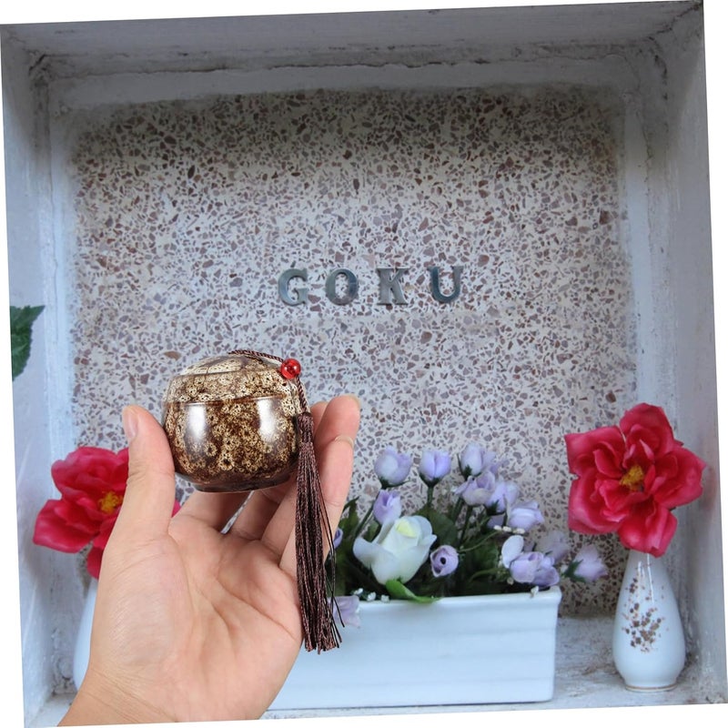 VOSAREA Keepsake Ceramic Pet Urn for Ashes Mini Memorial Urn for Cats and Dogs for Small Pets Elegant Design for Cherished Memories - Image 5