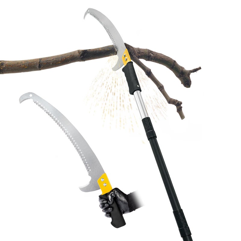 BlumeTrec 8.5FT Pole Saw with Adjustable Length for Tree Trimming, Lightweight Manual Pruning Saw with Mn Steel Blade, Long Extension Branch Cutter Pole Pruner for Yard, Garden, Patio and Forestry Use - Image 1