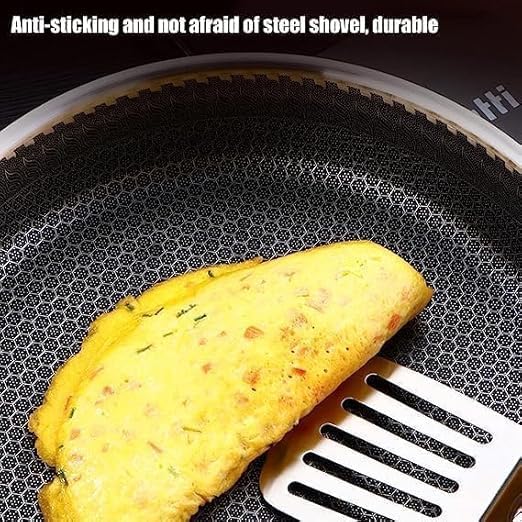 Shrevi 32 Cm Frying Pan Non Stick Fry Pan with Glass Lid NonStick Fry Pan with Glass Lid with Detachable Handle Omlette Egg Pan Fish Fry Pan - Image 5
