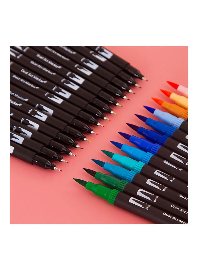 NIBEMINENT 36 Colors Dual Tip Brush Pens Art Markers Set and Fine Tips Colored for Children Multicolor - Image 5