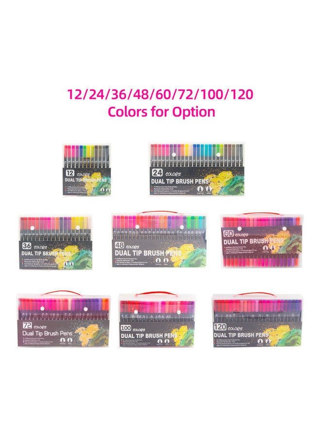 NIBEMINENT 36 Colors Dual Tip Brush Pens Art Markers Set and Fine Tips Colored for Children Multicolor - Image 3