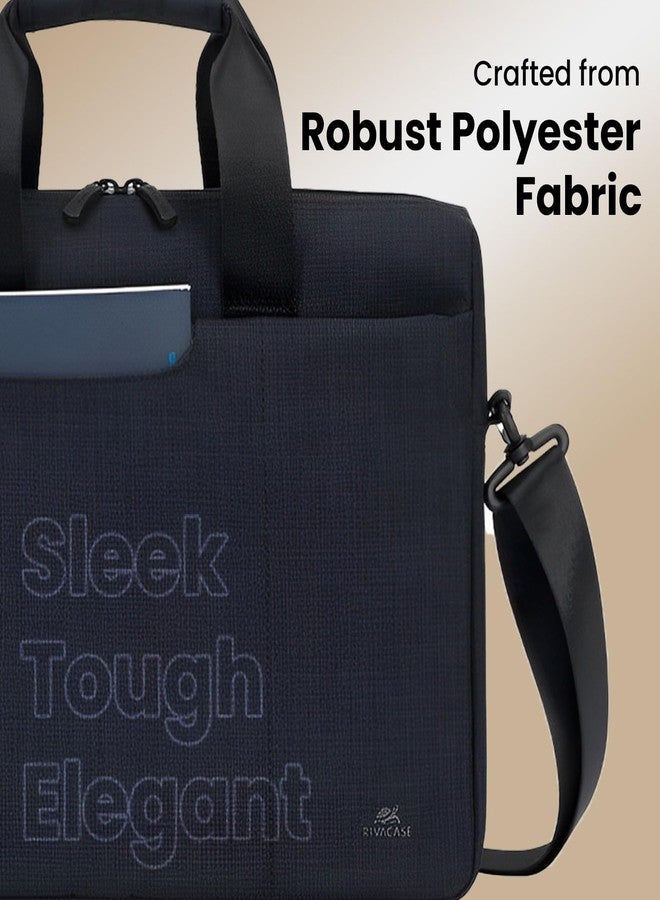 RIVACASE Biscayne 8325 Laptop Bag 14 Inches Waterproof Compact Shoulder Bag for Notebooks Durability for both Versatility and Style Briefcase for Macbook, Professional Bag for Business, Work, Travel - Image 3