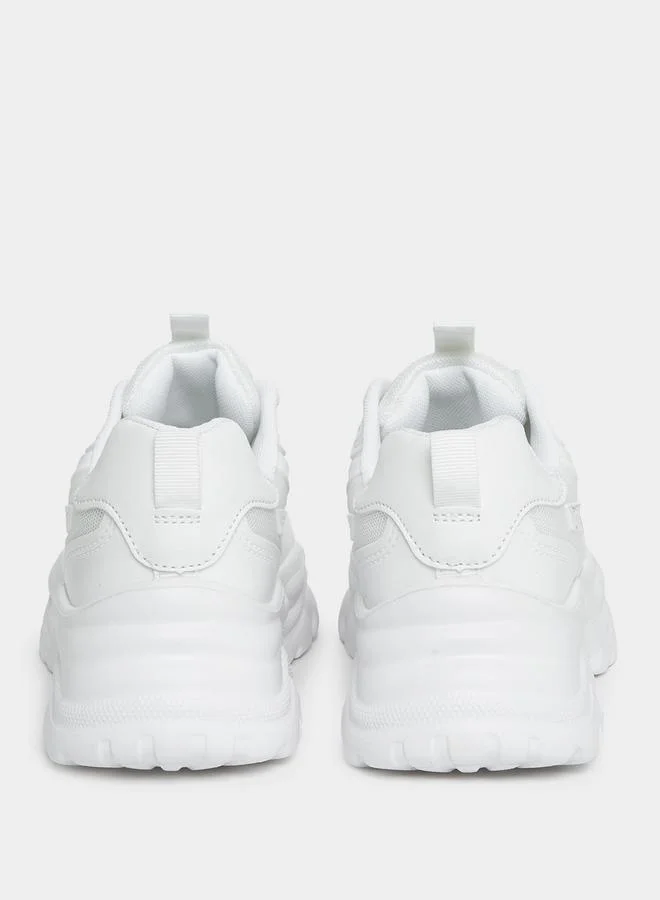 Styli Active Textured Web Design Chunky Sneakers