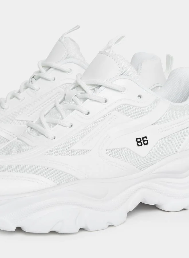 Styli Active Textured Web Design Chunky Sneakers