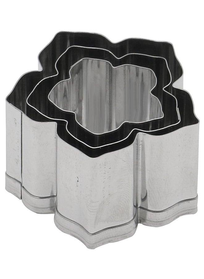 IShang Stainless Steel Petunia Petals Fondant Cutters Set, Flower Shaped Cookie Cutter Molds for Baking DIY (Set of 3 pcs) - Image 2