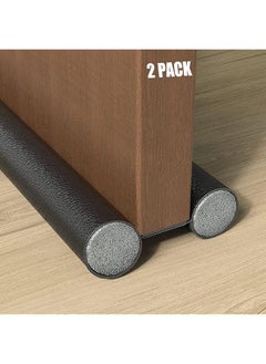 2Pcs Under Door Draft Stopper Weather Stripping Noise Blocker Double Sided Under Door Draft Stopper Interior Front Door Sweep Blocker Soundproofing Guard 0.96M Black