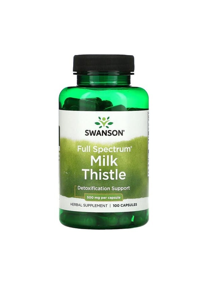 SWANSON Milk Thistle, 500 mg, 100 Capsules