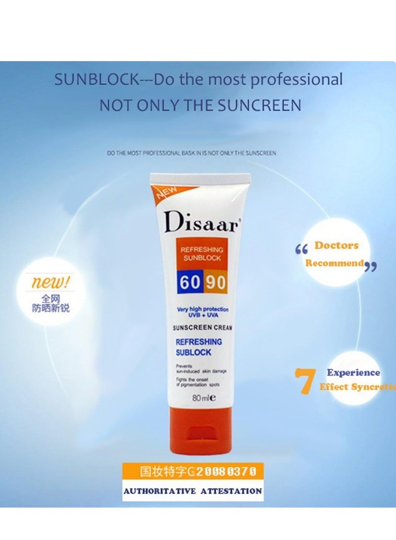 Disaar Refreshing Sunblock Sunscreen Cream SPF 90 Clear 80ml - Image 2
