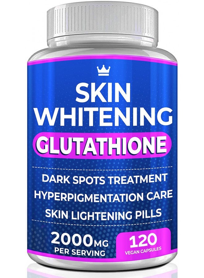 Northern Crown Cosmetics Glutathione Whitening Pills - 120 Capsules 2000mg Glutathione - Effective Skin Lightening Supplement - Dark Spots, Melasma & Acne Scar Remover, Hyperpigmentation Treatment - Anti-Aging Antioxidant - Image 2