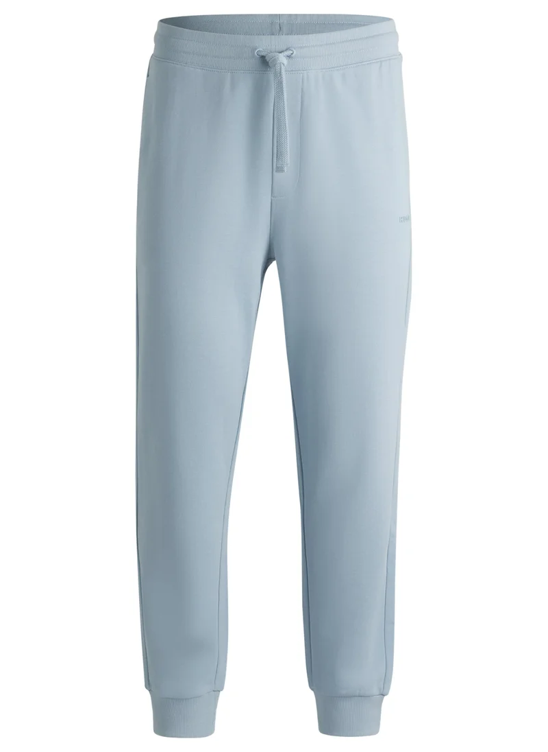 HUGO Cotton-terry tracksuit bottoms with logo print