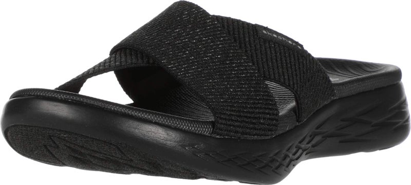 Skechers womens On-the-go 600 - 16259 Slide Sandal, Black, 12 US