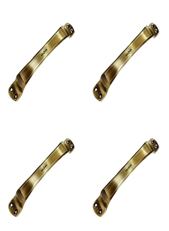 BRASK" Brass Window Handle NO. 310 | Brass Cabinet Handle | Drawer Handle | Door Handle with Screws (6 Inches (150 mm), Pack of 4, Antique) - Image 2