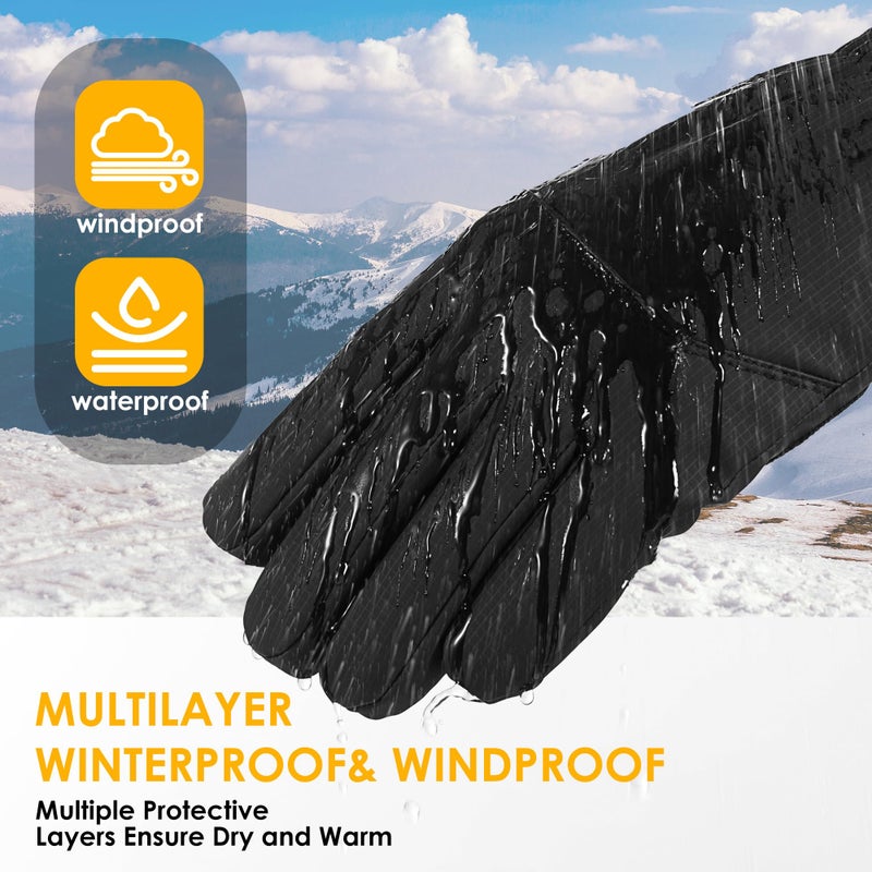 Gopaice Winter Skiing Gloves for Men & Women, Waterproof Thermalï¼ŒTouchscreen Lightweight with Non-Slip Grip for Cycling Running in Cold Weather - Image 3