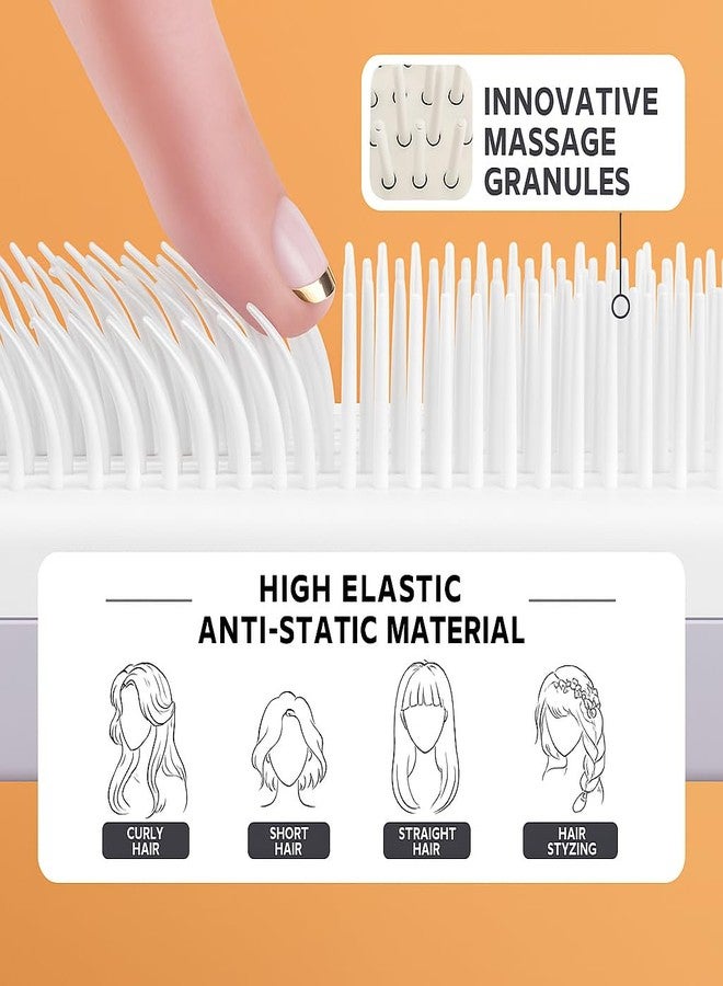 Celvee Self-Cleaning Anti-Static Massage Comb, 4-in-1 Hairbrush for Smooth Tangle-Free Hair, Hair Brushes for Women (multicolor) - Image 4