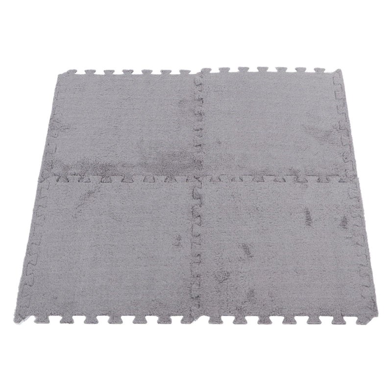 10 Plush Foam Floor Mats Interlocking Rug Grey Soft Non Slip - Image 3