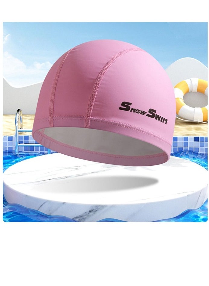 Swimmer - Professional Waterproof Swimming Goggles Mirrored Lens With ultra wide and clear view comes with plastic case Nose Clip with Earplugs and Swimming cap All in one set anti fog swimming goggles（Pink） - Image 1
