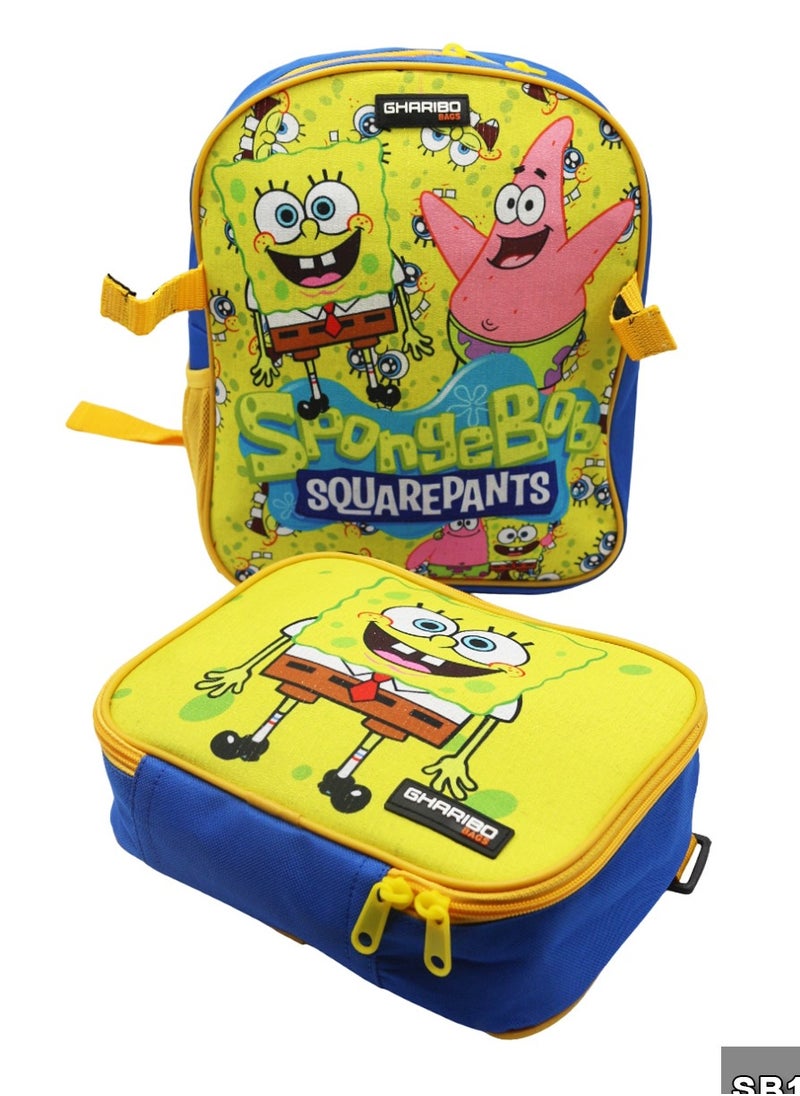 Gharibo Bags School backpack with lunch bag Size 12 SpongBob  - Image 1