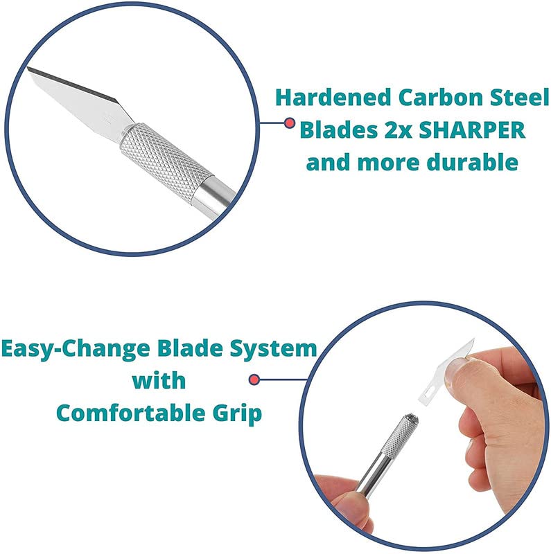 ECLET سكين قلم جراحي لتقطيع ورق الكرتون وورق المات وورق الثيرموكول وقطع الحرف اليدوية - Image 3