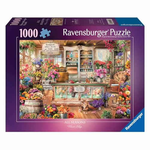Ravensburger All Seasons Flower Shop 1000 Piece Jigsaw Puzzle | Explore Colorful Botanical Arrangements | from The Bestselling Puzzle Brand Worldwide | Enhanced Anti-Glare Surface - Image 1