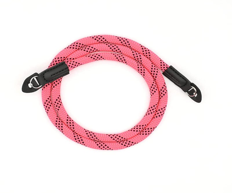 Eorefo Camera Strap Vintage 100Cm Nylon Climbing Rope Camera Neck Shoulder Strap For Micro Single And Dslr Camera (Pink) - Image 2