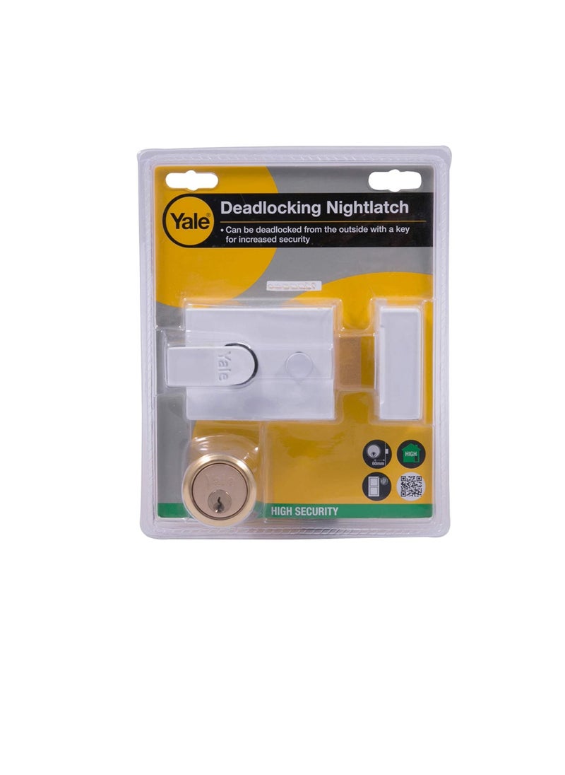 Yale Yale Deadlocking Nightlatch (White)  - Image 2