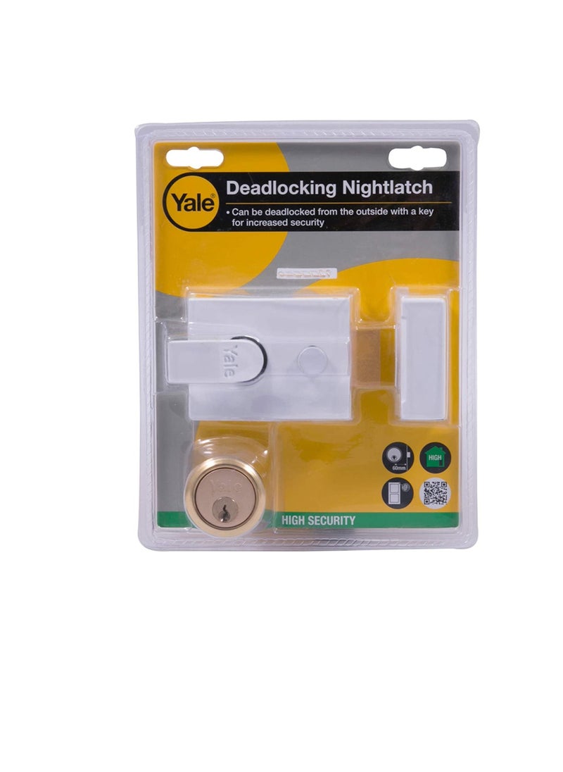 Yale Yale Deadlocking Nightlatch (White)  - Image 1