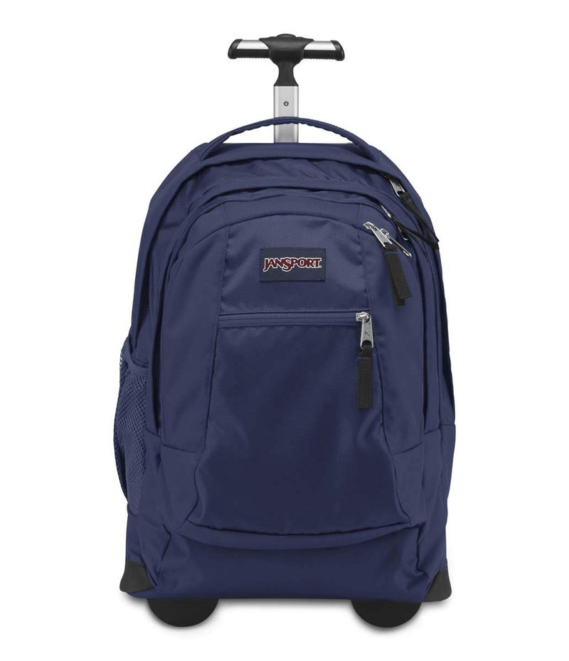 JanSport Driver 8 Rolling Backpack - Wheeled Travel Bag with 15-Inch Laptop Sleeve, One Size, Navy - Image 1