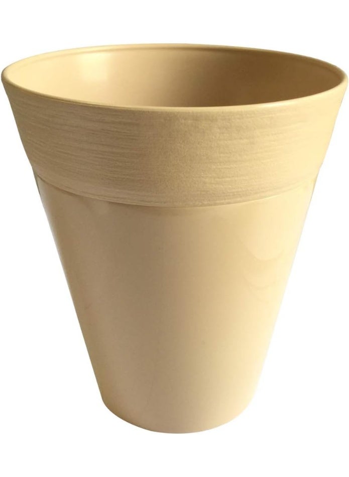 أيدل وعاء زهور بلاستيكي صغير دائري 10 سم و 17 سم - 0.7 لتر، 2.5 لتر زارع مصغر للنباتات الداخلية، الأعشاب، الصبار - وعاء خفيف للمنزل، المكتب والشرفة - Image 1