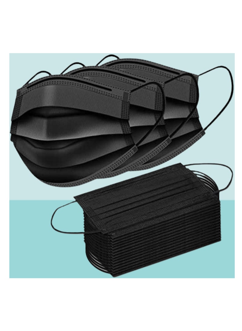 Generic - 50 Pieces Disposable Black Face Masks Set - Image 1