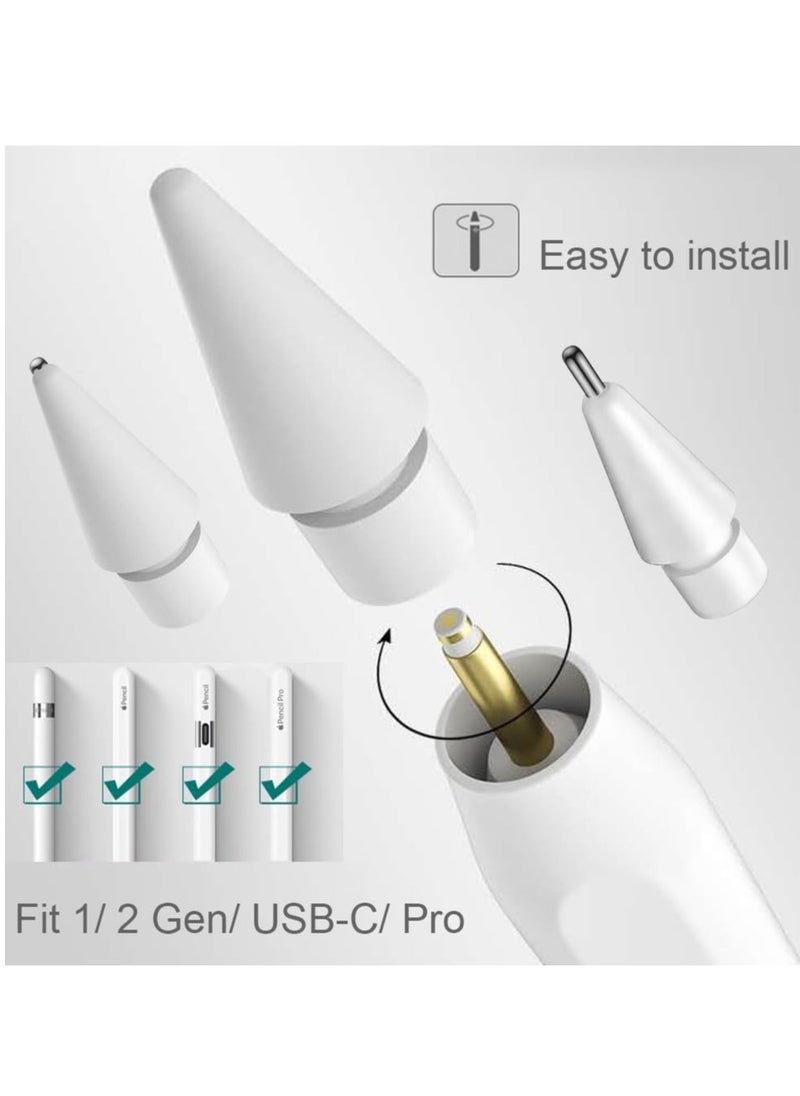 spa luxetique - Upgraded Replacement Tips for Apple Pencil, Metal Tips Set Precise Control for Apple Pencil USB C/ 2nd/ 1st Gen Apple Pen Nib(4 Pack) - Image 1