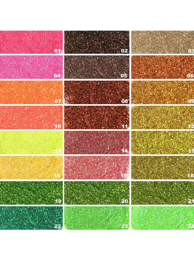 Teenitor Teenitor 48 Colors Glitter Set, Fine Glitter for Resin, Arts and Craft Supplies Glitter, Festival Glitter Makeup Glitter, Cosmetic Glitter for Body Nail Face Hair Eyeshadow Lip Gloss Making  - Image 3