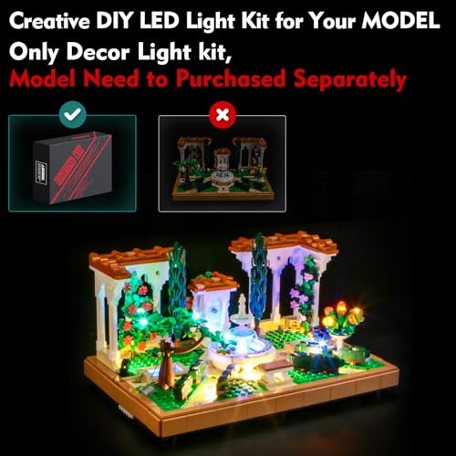 LocoLee Light kit Compatible with Lego Fountain Garden 10359 No Model Only Light LED Lighting Accessories Compatible with Lego Spanish Fountain Garden 10359 Standard Version - Image 5