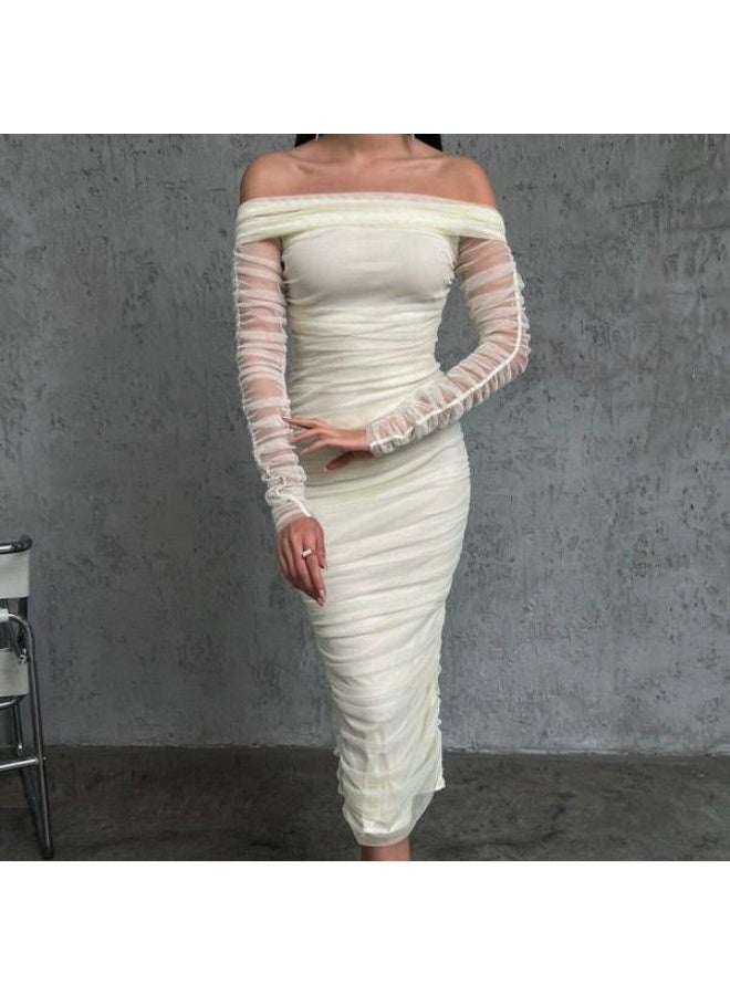 ZAGHOU Long Sleeve Slim Fit Midi Pencil Dress - Image 1