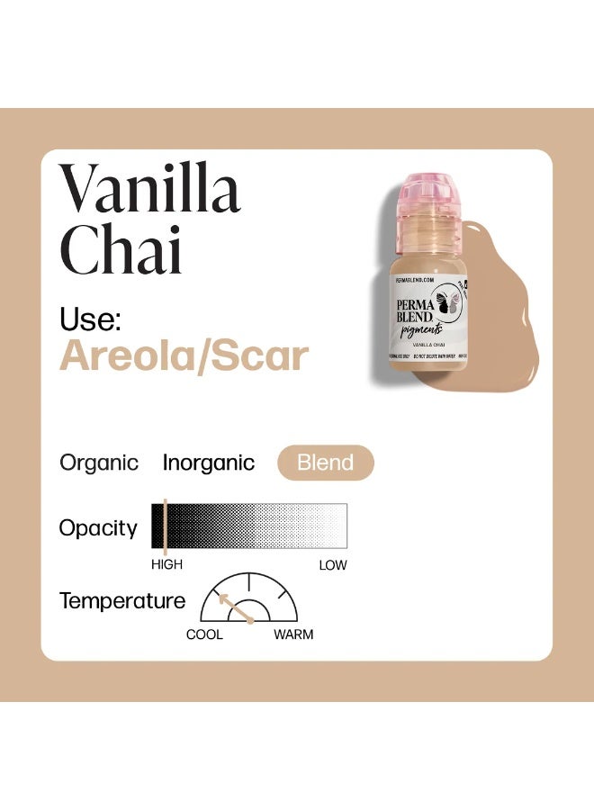 Perma Blend Areola & Scar Pigment – Perma Blend Vanilla Chai 15ml | Professional Medical Tattoo Ink for Nipple Restoration, Scar Camouflage & Skin Tone Correction | Vegan, Long-Lasting - Image 2